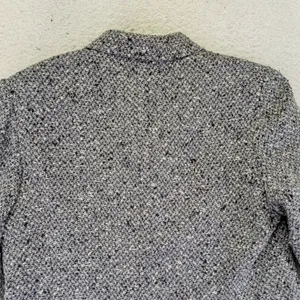 Vtg JONES WEAR Women's Blazer 14 Black White Tweed Collar Button‎ Front Jacket thumbnail 5