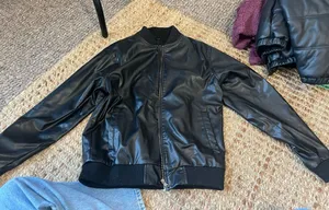 Boohoo Black Leather Jacket thumbnail 1