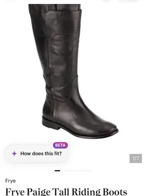 FRYE genuine leather tall black riding boots western ladies size 8.5 B Paige thumbnail 6