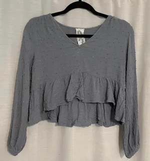 Dry Goods 3/4 Sleeve Cropped Blouse thumbnail 2
