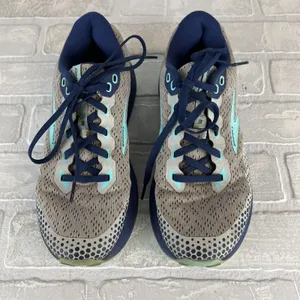 Brooks‎ Divide 3 Trail Running Shoes Womens 7.5 Oyster Cobalt Blue Tint Active thumbnail 7