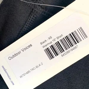 NWT Outdoor Voices Warmup 10" Bike Shorts‎ in Black thumbnail 9