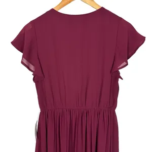 Lulu’s Lost in the Moment Maxi Gown Burgundy Bridesmaid Dress Size Small NWT thumbnail 11