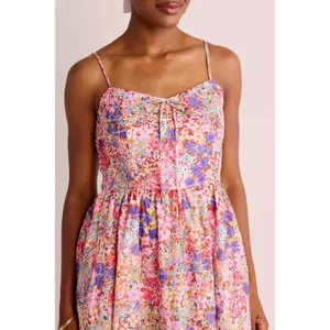 NWT Avara Just Me Iris Floral Embroidered Midi Dress Medium Smocked Cottage Boho thumbnail 16
