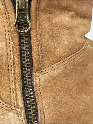 UGG Abree Women's 6 Chestnut Suede Side Zip Mini Boots 1016548 thumbnail 7