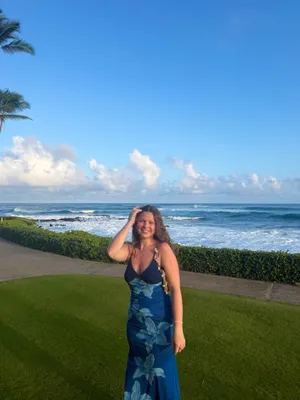Blue flower dress Size M thumbnail 4
