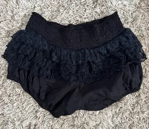 Urban Outfitters Black Ruffle Shorts thumbnail 1