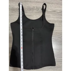 Womens Black Waist Trainer Vest Shapewear Zipper Hook Closure Large L Faja‎ thumbnail 6