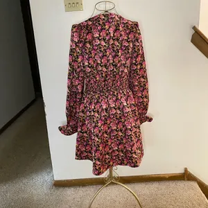 Vero Moda Elly Floral Mini Dress Long Sleeve NWT Small Pink thumbnail 8