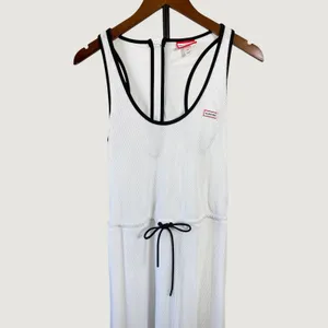 Hunter for Target White Mesh Tennis Dress Black Trim Racerback Small thumbnail 8