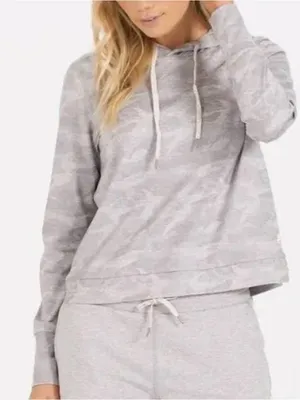Vuori Halo Essential Pullover Hoodie Pale Heather Camo Medium EUC thumbnail 1