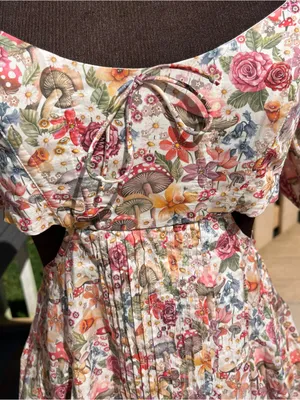 For Love and Lemons Arya Floral Puffed Sleeves Mini Dress Size M Homecoming thumbnail 4