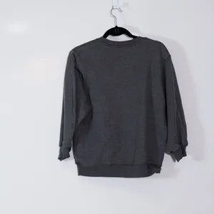 Agolde Thora 3/4 Sleeve Cotton Blend Fleece Lined Crew Neck Pullover Sweater L thumbnail 4
