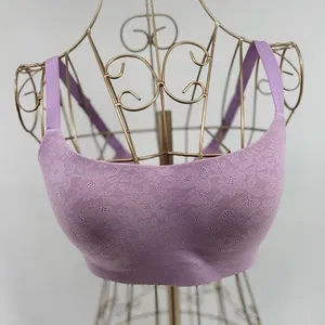 Aerie Smoothez Wireless Bra Large Purple thumbnail 1