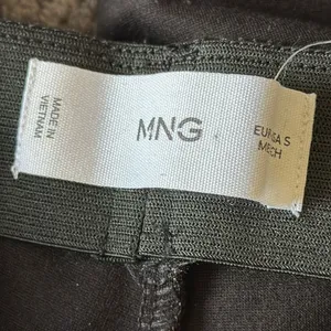 Mango Black Straight Leg Trousers Small High Waist‎ Slit Hem Work Pants thumbnail 8