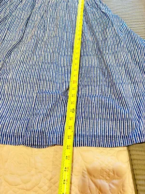 Gap Drop-Waist Maxi Dress Blue White Striped Spaghetti Strap Sundress women’s XL thumbnail 12