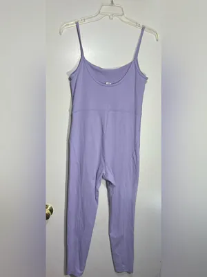 Wilfred Free Aritzia Divinity Jumpsuit Lilac Purple Spaghetti Strap Unitard XL thumbnail 9