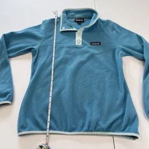 Patagonia Womens Aqua Blue Micro D Snap-T Pullover Fleece SMALL Outdoor Gorpcore thumbnail 9