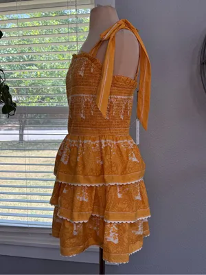 NWT Cleobella Eliana Mini Dress Size Medium Organic Cotton thumbnail 3