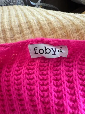Fobya NWOT Hot Pink Open-Front Oversized Cardigan thumbnail 4