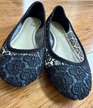 Nine West Black  Lace Ballet Flats thumbnail 4
