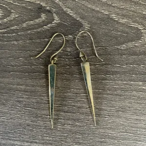 Melinda Maria Drop Pyramid Dagger Earrings 14K Gold Plated thumbnail 2