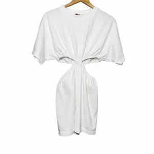 Free People FP Beach Women's XS Dandelion Mini‎ Dress Cutout White Short Sleeve Euro Summer thumbnail 2
