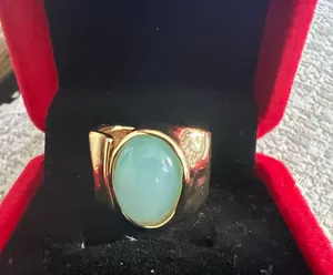 Chunky Gold Statement Ring for Women Gold Crystal Knuckle Ring Size 6 thumbnail 1
