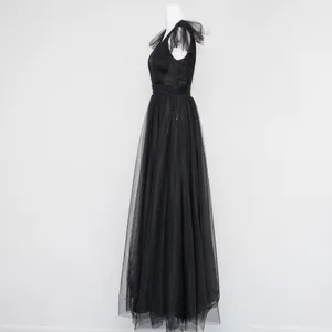 Betsy & Adam |‎ Gigi Long Ruffle Mesh Dress thumbnail 6