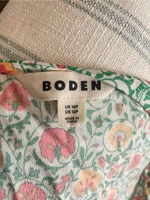 Boden Floral V-Neck Tiered Midi Maxi Dress US 12 Petite thumbnail 4