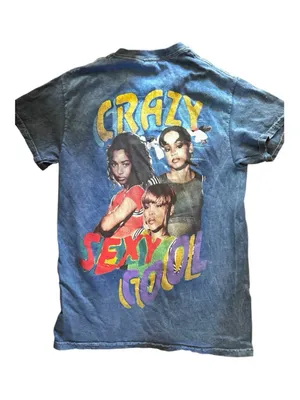 Vintage TLC Crazy Sexy Cool Graphic T-Shirt Blue Mineral Wash Band Tee Small thumbnail 3