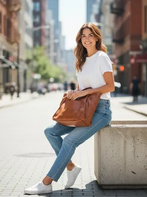 Classic Brown Vegan Leather Tote Bag – Timeless Everyday Carry thumbnail 4