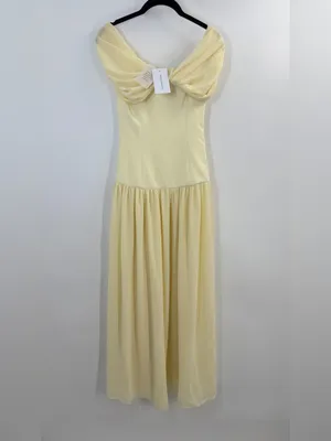 Lovers and Friends Blake Maxi Dress in Butter Yellow thumbnail 4