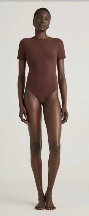 Quince Second Skin T-Shirt Bodysuit Cocoa Brown Size S thumbnail 1