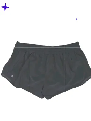 Lululemon Womens Hotty Hot Black Shorts Size 14 Activewear Running Walking 2" In thumbnail 4