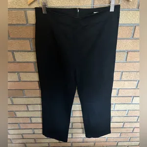 Reformation Sera Pants Black Back Zipper Form Fitting Straight Leg Size 10 thumbnail 4