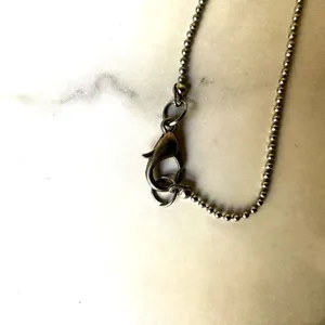 Vintage silver tone butterfly faux pearl pendant necklace thumbnail 6