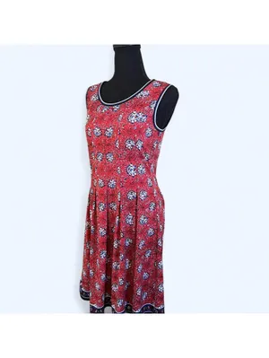 Max Studio Vintage Y2K floral pleated mini dress fairy boho coquette dress Size Medium 🌸 thumbnail 5