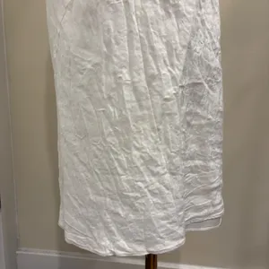 Amanda Uprichard Clarisse Dress White Linen Midi Keyhole Preppy Coastal Small thumbnail 9