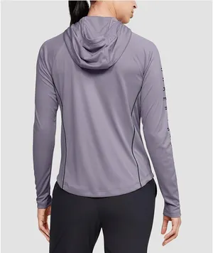 Under Armour Velocity Wordmark Loose Hoodie Lavender UA Tech HeatGear XL thumbnail 4