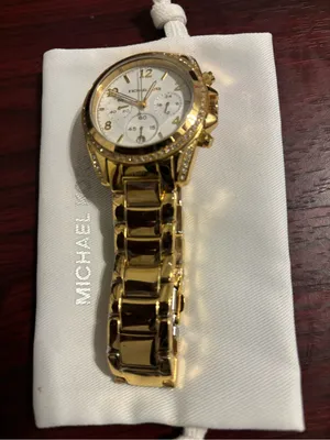 NWOT Michael Kors Gold and White Crystal-Accent Watch, MK6762-Needs Battery thumbnail 6
