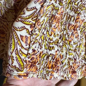 Urban Outfitters Floral Puff Sleeve Peasant Boho Crop Top Size Small thumbnail 6