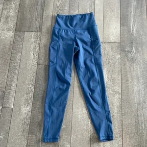 American Eagle Size Small Blue High-Waisted Leggings thumbnail 7