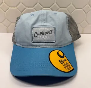 Carhartt Canvas Mesh-Back Cap Women OS Blue Force Trucker Hat AH5789-W thumbnail 1