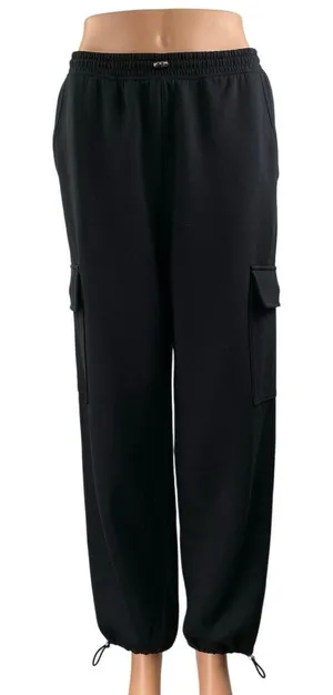 NEW YPB Your Personal Best Black NeoKnit High Rise Cargo Jogger Sweat Pants S thumbnail 1