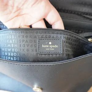 Kate Spade New York Black Saffiano Leather Crossbody Satchel Bag Classic thumbnail 12