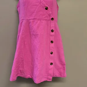 American Eagle Pink Lined Sundress with Adjustable Straps & Front Buttons-Medium thumbnail 3
