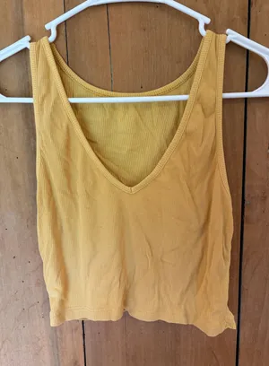 Yellow Cropped Tank Size XS thumbnail 1