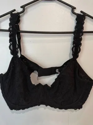 Aerie Black Lace Underwire Unlined Bralette - 34D #1200 thumbnail 1
