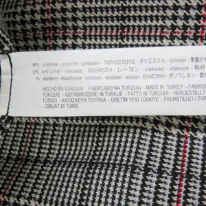 Zara Black & White Glen Check Plaid Long Sleeve Bell Sleeve Dress Medium thumbnail 7
